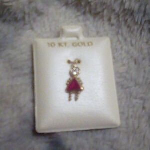 10 Kt July Birthstone Charm Vintage New